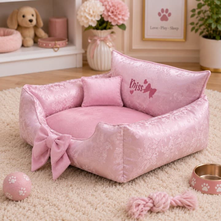 Cuccia Luxury Rosa in Raso e Velluto
