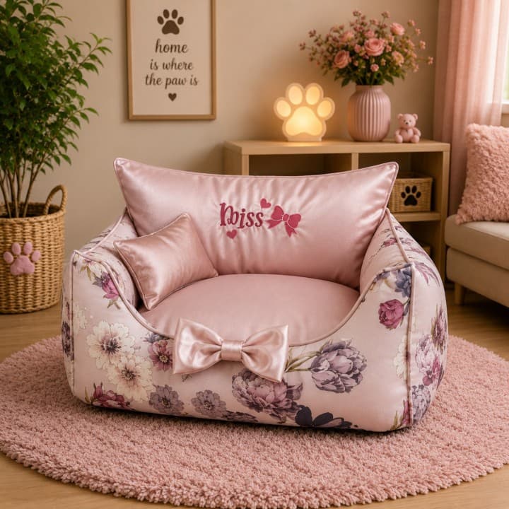 Cuccia Miss Rosa per Cani di Piccola Taglia